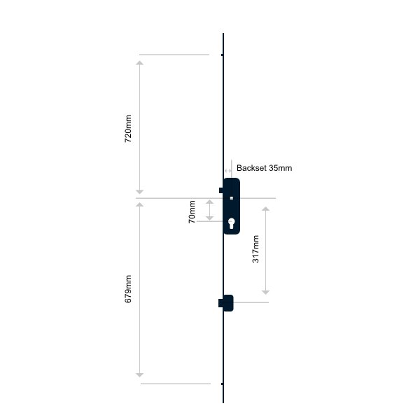 FERCO 2 ROLLER & LOWER DEAD BOLT