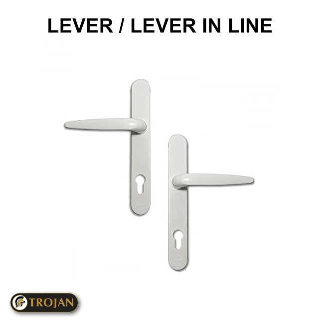 COMBINATION DOOR HANDLE WHITE WHITE
