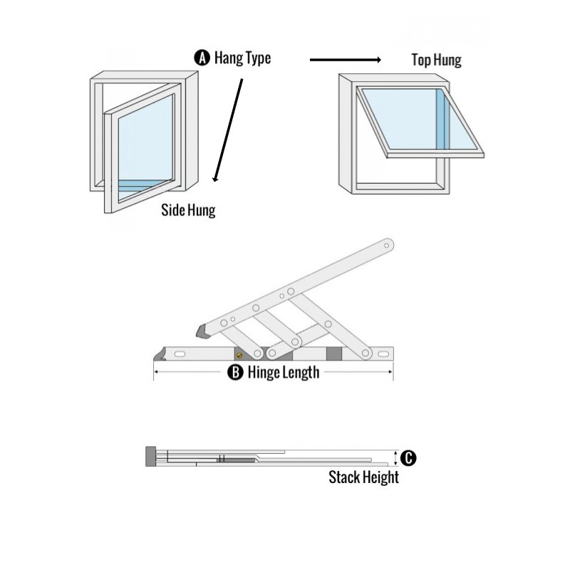 ACTIVE CAP EASY CLEAN 17MM 12" SIDE HUNG HINGE