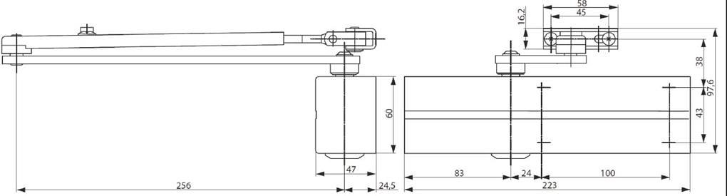 DC140 - Rack & Pinion Door Closer