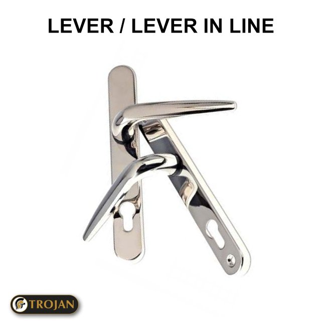 TROJAN CHROME HYBRID DOOR HANDLE LEVER/LEVER