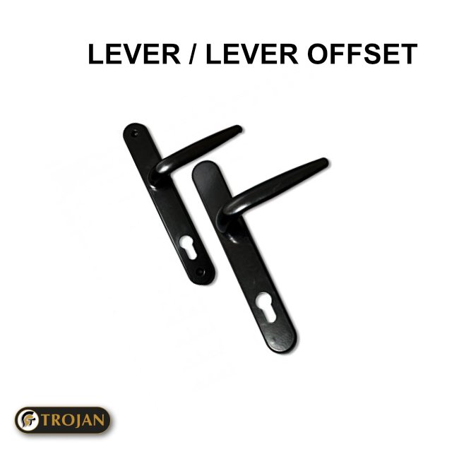 SPARTA DOOR HANDLE LEVER / LEVER OFFSET BLACK