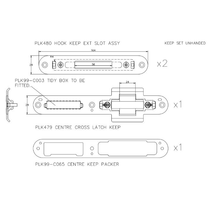 NON HANDED TIMBER KEEP SET