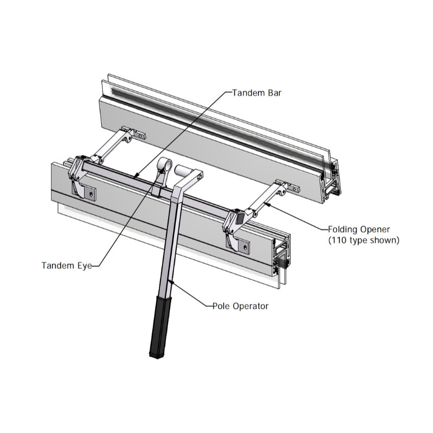 LARGE DIAMETER POLE HEAD ( FOR TANDEM EYE)