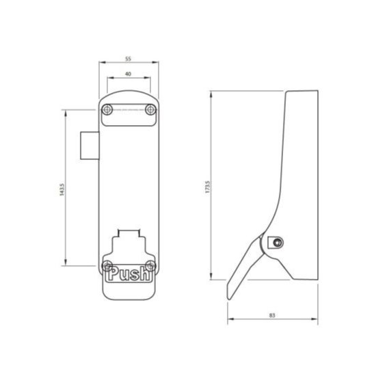 EXISAFE CE854EL EMERGENCY LATCH